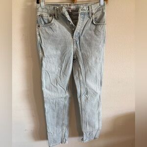 Re/Done Women’s Slim Jeans in Light Blue